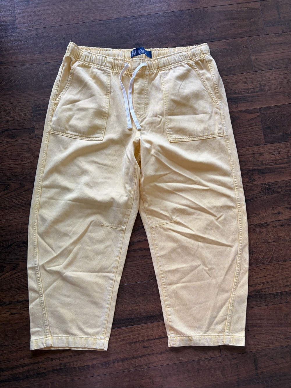 Gap XL Yellow Denim Drawstring Barrel Pant